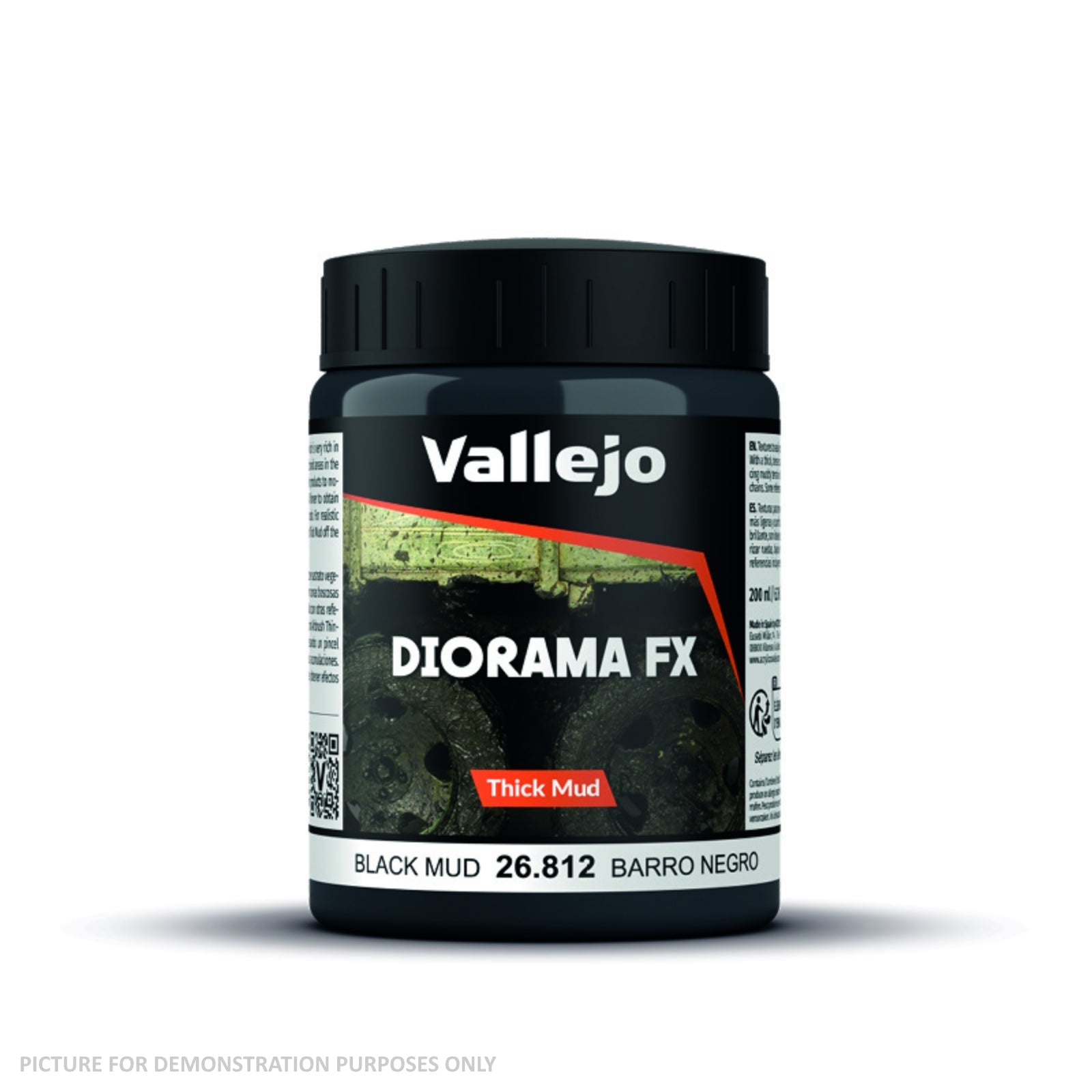 Vallejo Diorama Effects - 26.812 Thick Mud Acrylic Black Mud 200ml